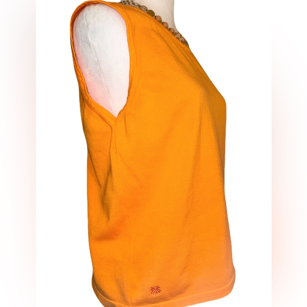 Lilly Pulitzer Sleeveless Cotton Tangerine Orange Sweater XL - Picture 6 of 9
